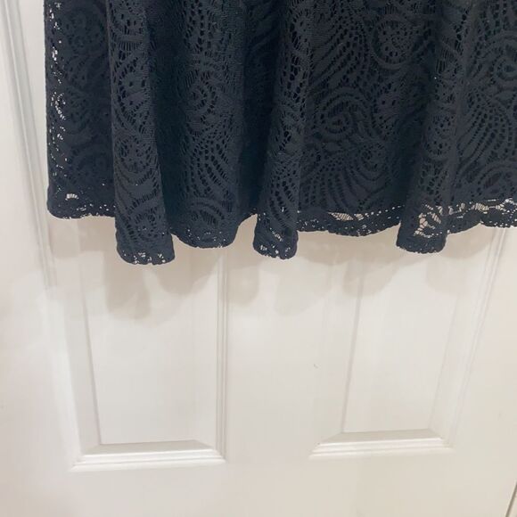 Liz Claiborne Black Lace / Crochet Knit Dress - Picture 5 of 15